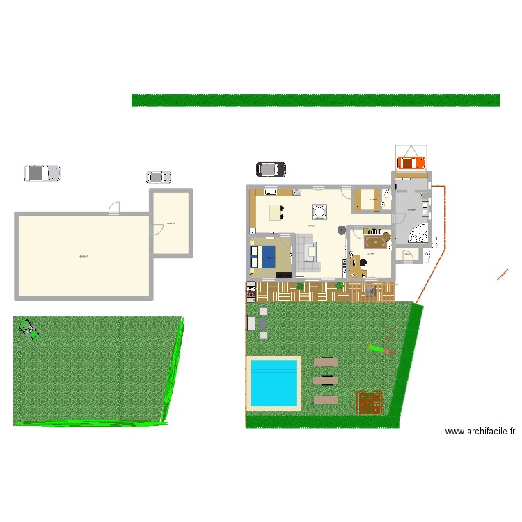 maison. Plan de 8 pièces et 163 m2