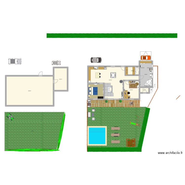 maison. Plan de 15 pièces et 160 m2