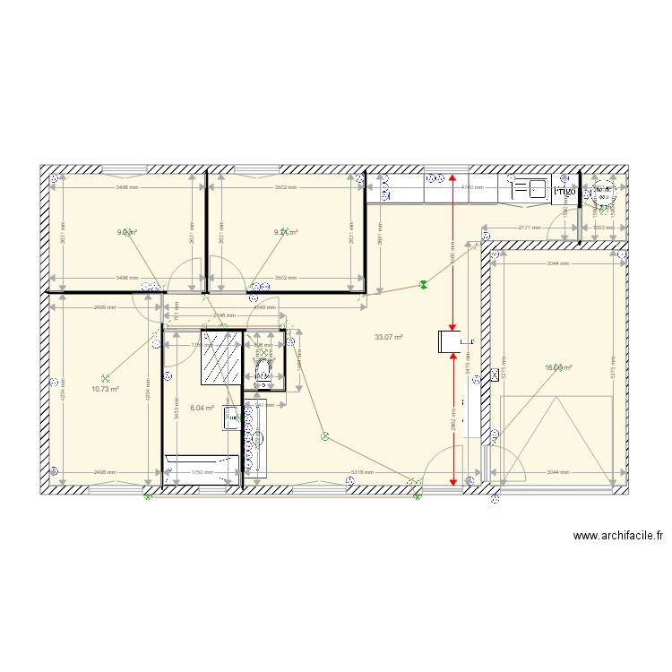 maison élec plomb. Plan de 0 pièce et 0 m2