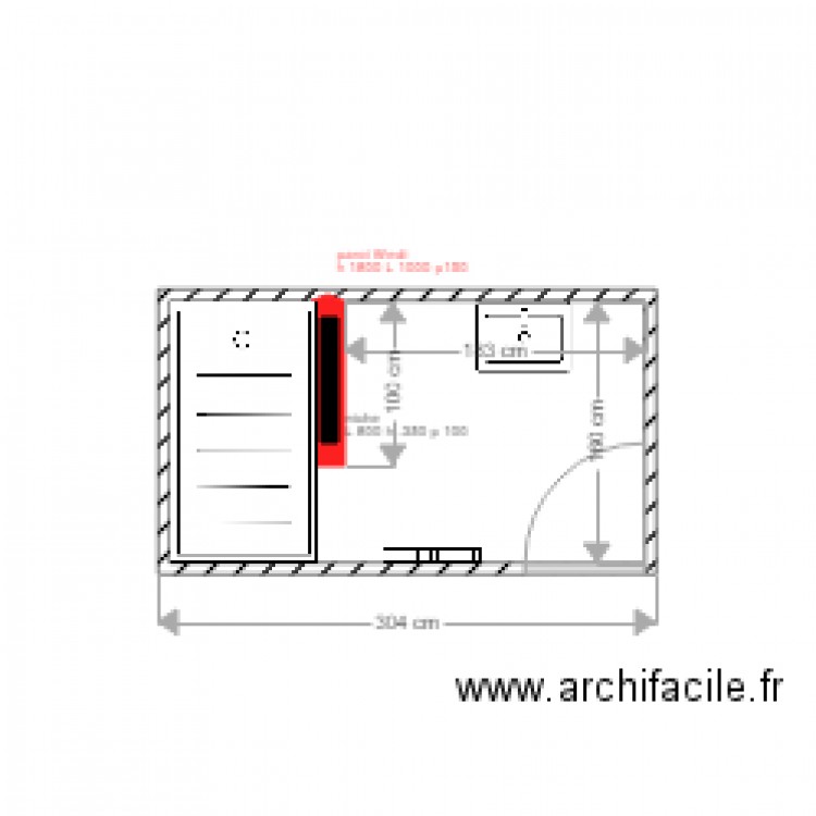 SDB MT. Plan de 0 pièce et 0 m2