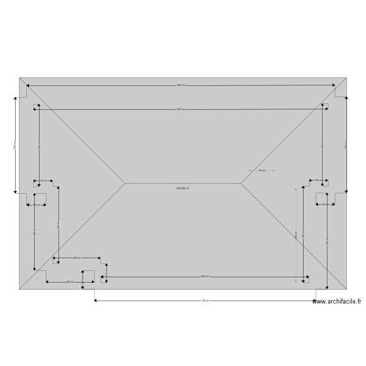 plan Finistère VD toiture. Plan de 0 pièce et 0 m2