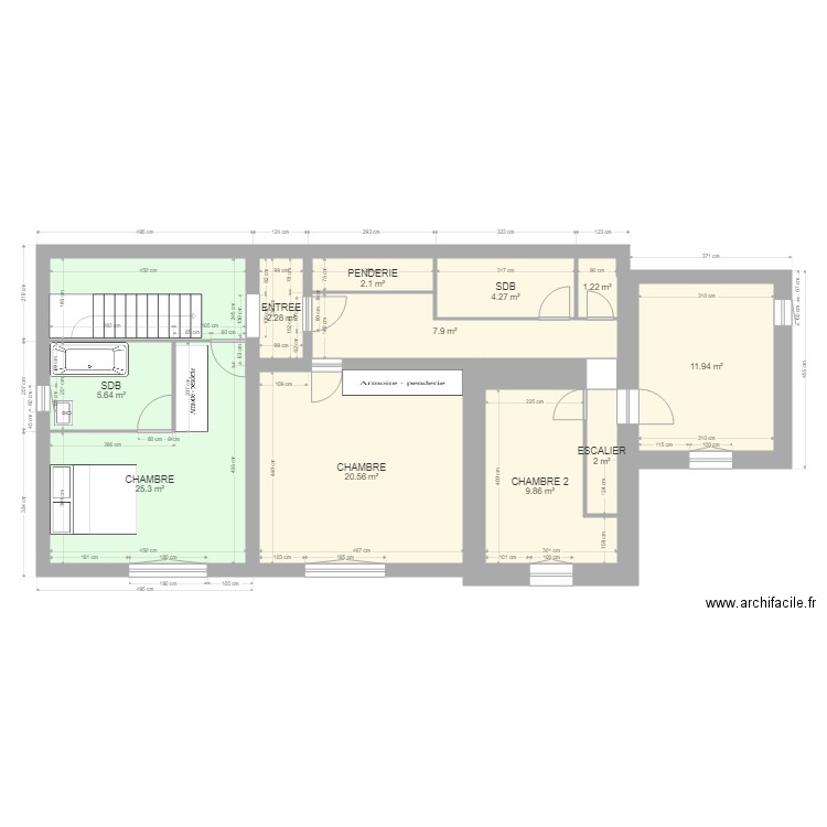 PROJET 2 ARNAUD ETAGE. Plan de 0 pièce et 0 m2