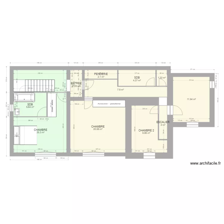 PROJET 2 ARNAUD ETAGE. Plan de 
