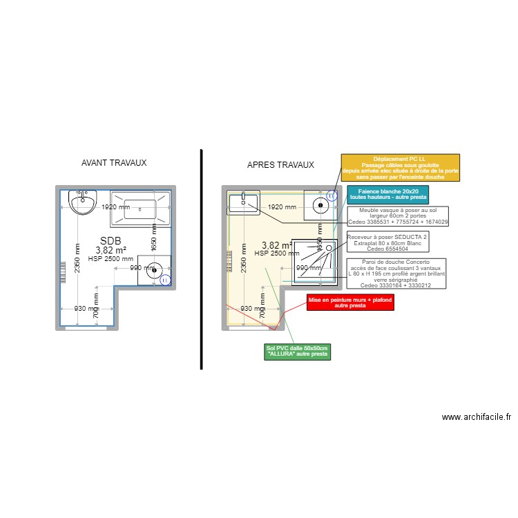 VACANT CHANTECLERC / D22080252. Plan de 2 pièces et 8 m2