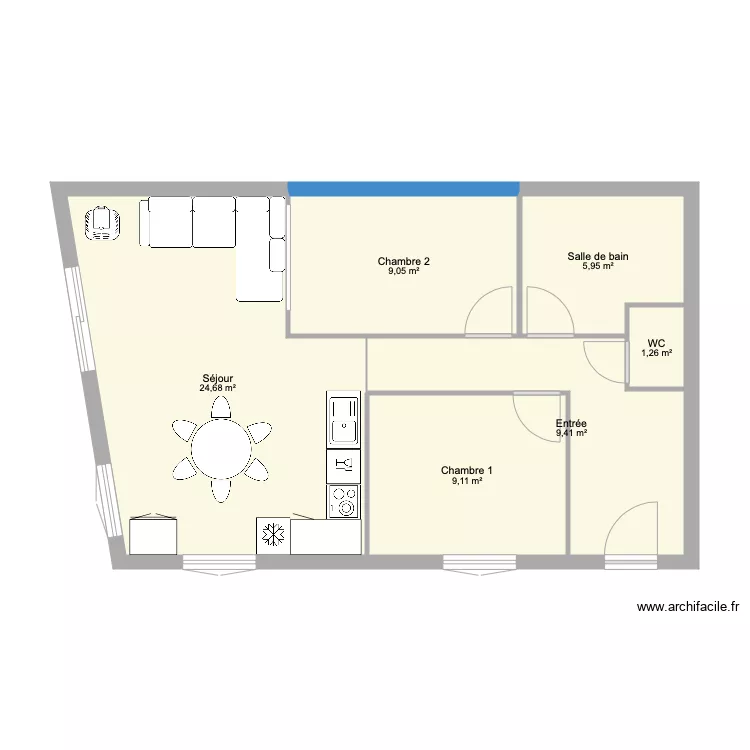 Appartement &agrave; r&eacute;nover Plan A. Plan de 