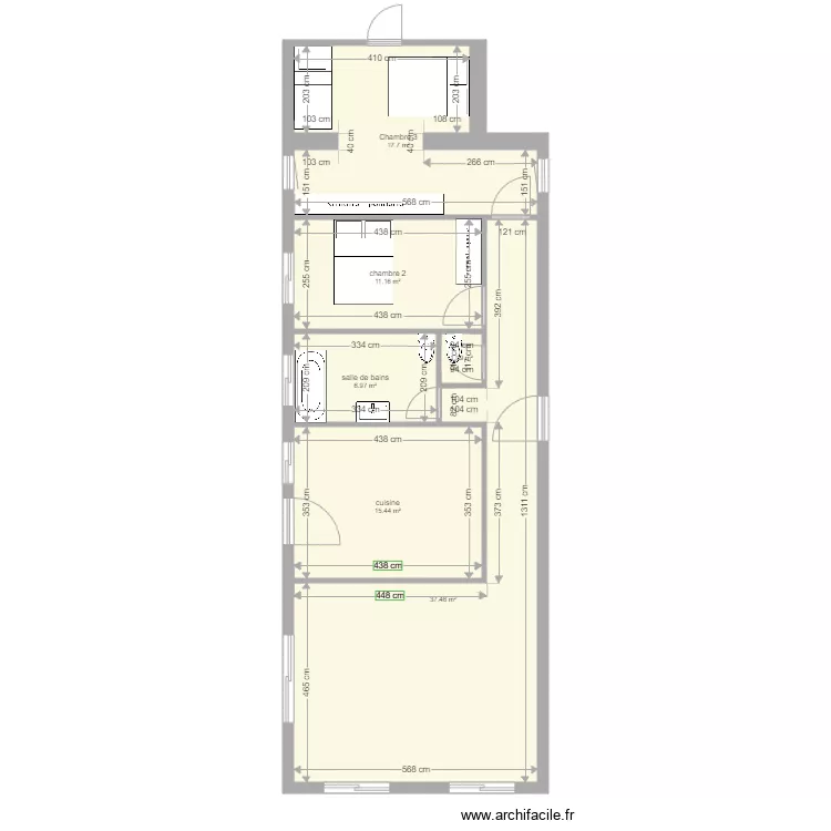 LITTLE CASTLE existant. Plan de 