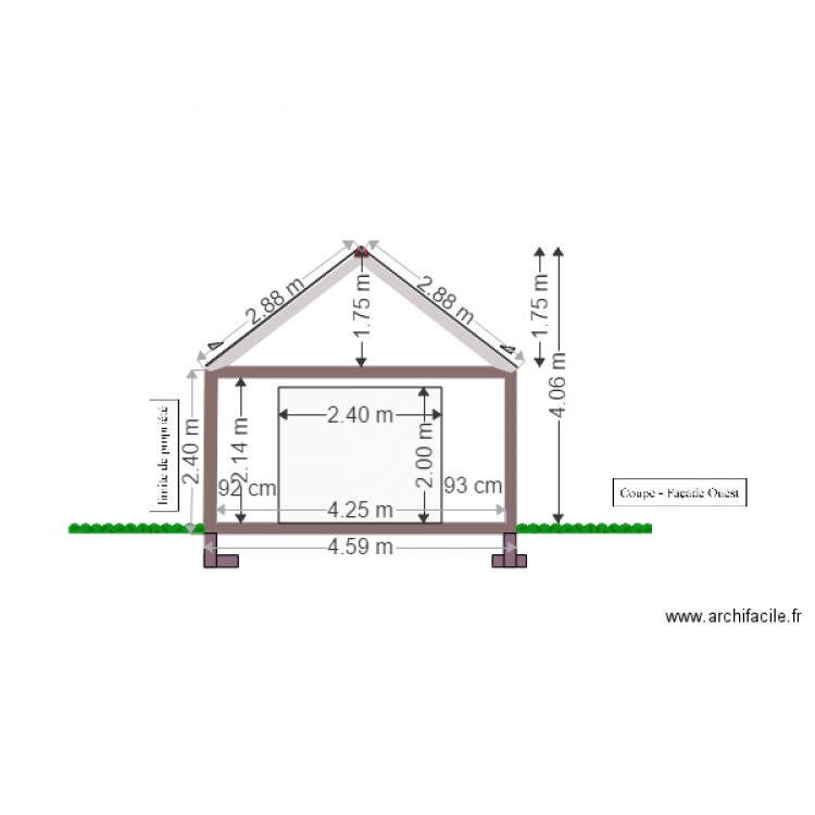 garage coupe définitif. Plan de 0 pièce et 0 m2