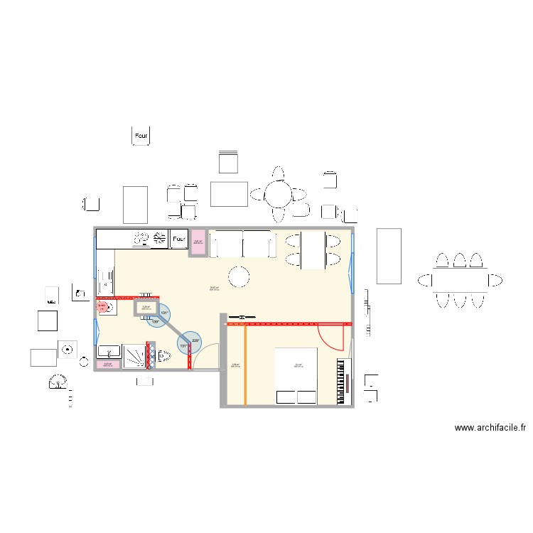 Saint-François_V Bis_Meublé 4 BIS_20220910. Plan de 7 pièces et 42 m2