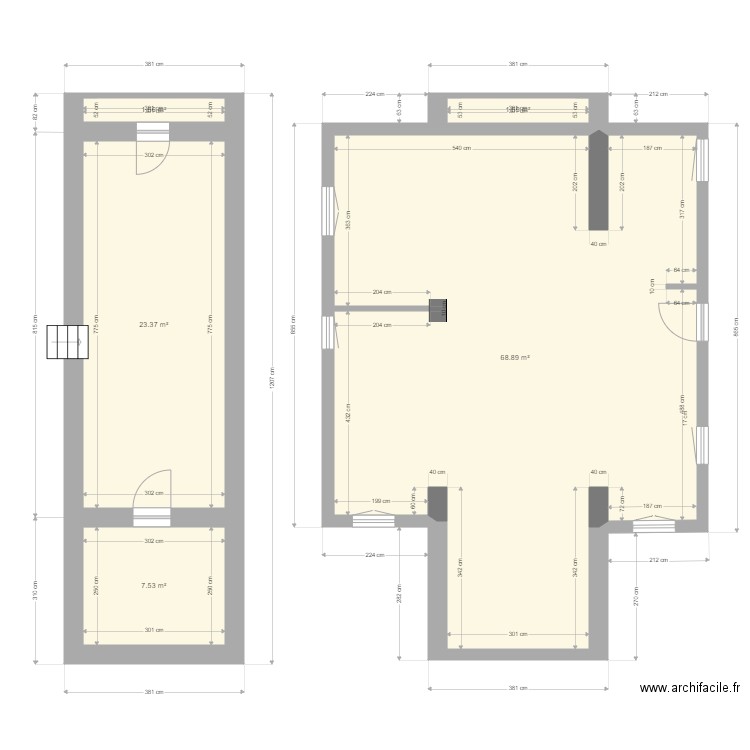 voltaire vierge. Plan de 0 pièce et 0 m2