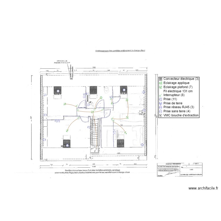 PECQUEUX ETAGE. Plan de 0 pièce et 0 m2