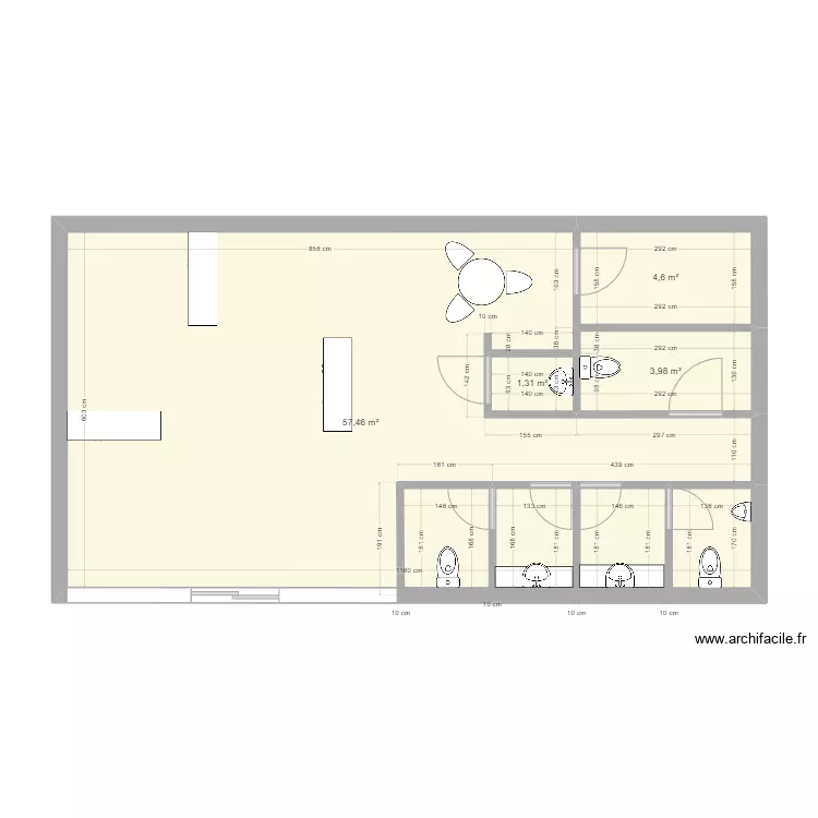 Loja artistique. Plan de 