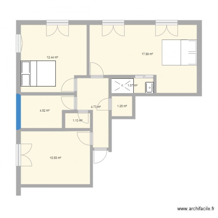 Réaménagement Chambres St Cyr. Plan de 0 pièce et 0 m2