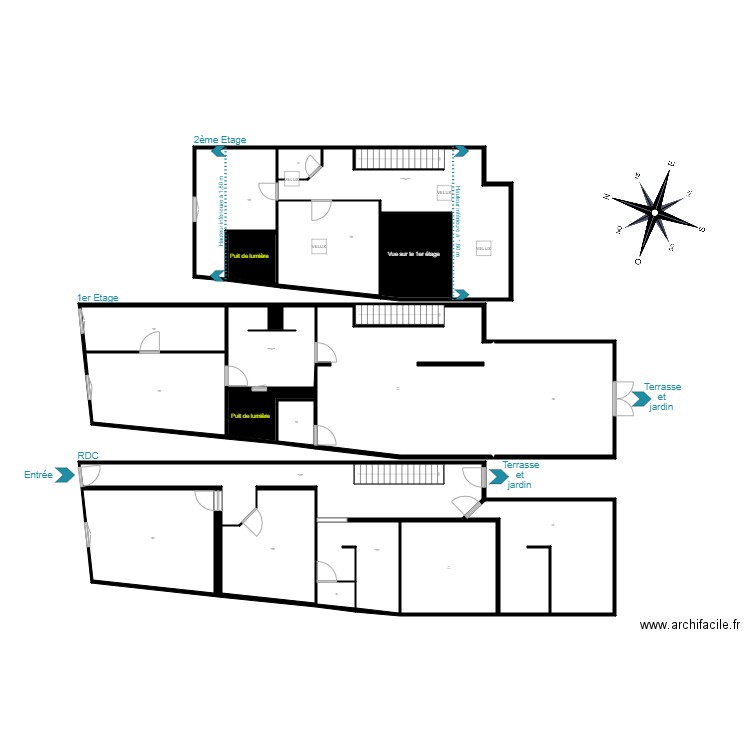 maison demangeon. Plan de 37 pièces et 532 m2