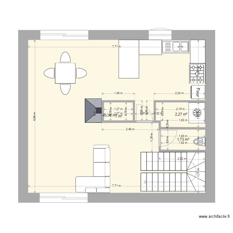 MAISON CHERINOUX 63m2. Plan de 4 pièces et 50 m2