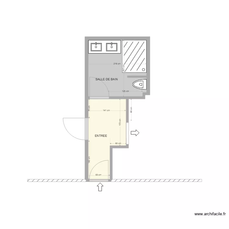 SDB  PROJET . Plan de 