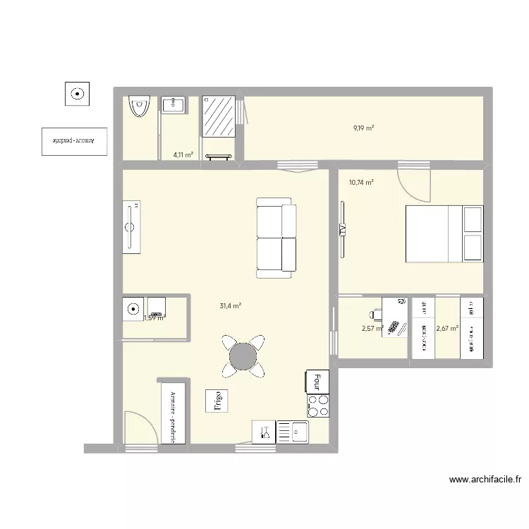 Projet 1. Plan de 7  et 62 m²