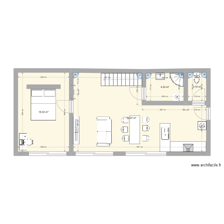 loft 2022 2. Plan de 4 pièces et 57 m2