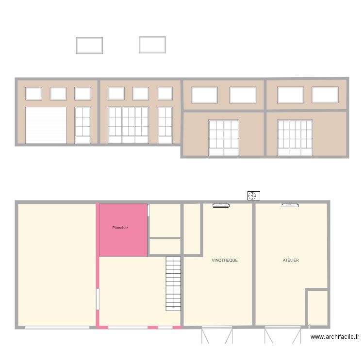 Hangar front. Plan de 0 pièce et 0 m2