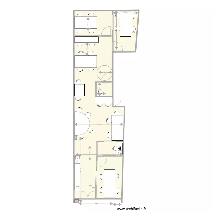 Matignon Bordeaux V3. Plan de 