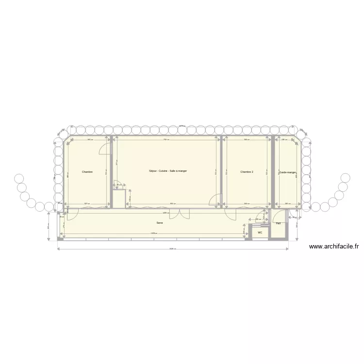 Earthship 4 plan de niveau. Plan de 