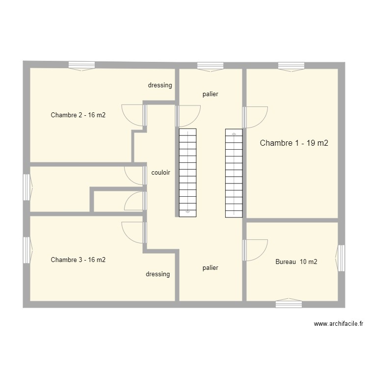etage 1 Fournier. Plan de 0 pièce et 0 m2