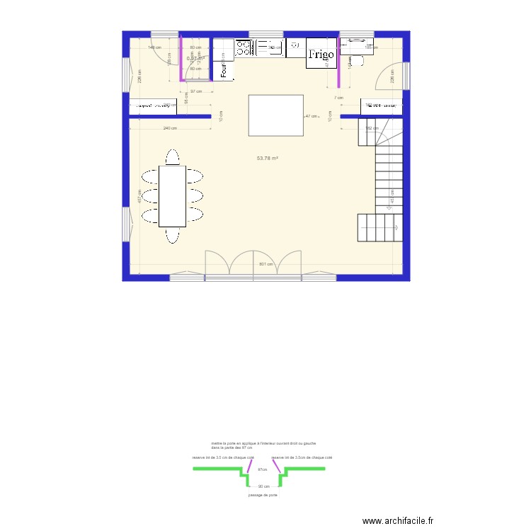 PARRAUD projet wc entrée. Plan de 0 pièce et 0 m2