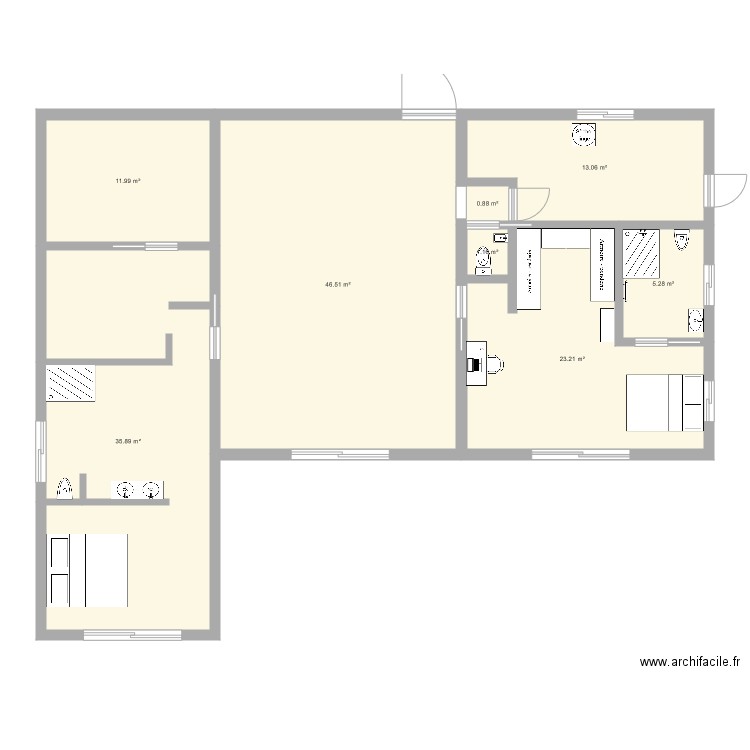 maison. Plan de 0 pièce et 0 m2