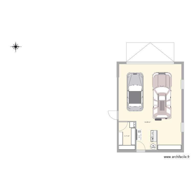 Maison L projet 2. Plan de 0 pièce et 0 m2