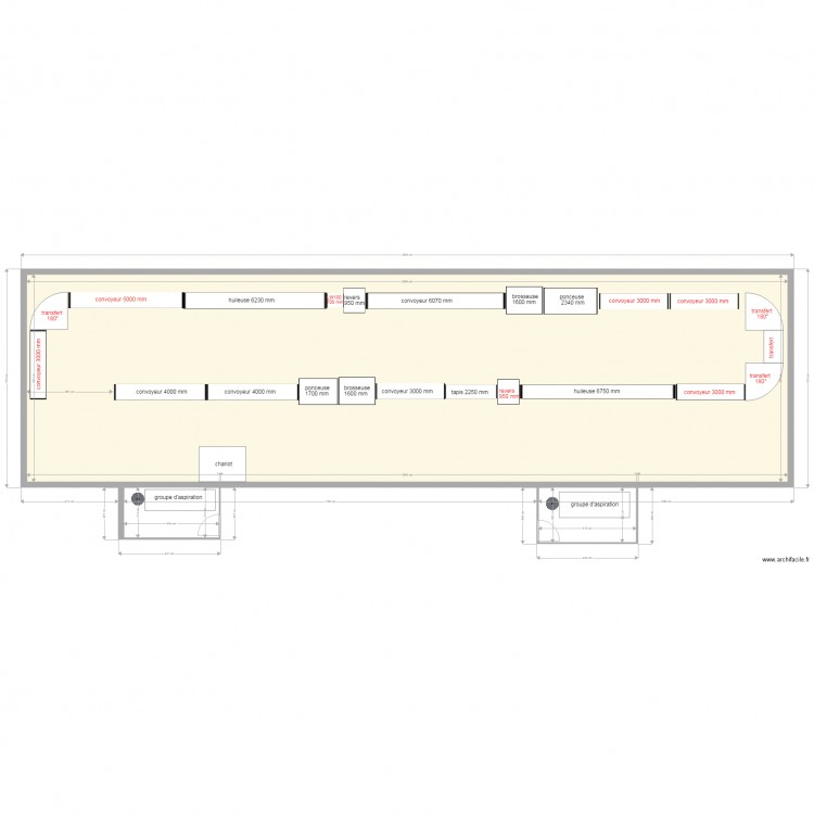 implantation production modifié V7. Plan de 0 pièce et 0 m2