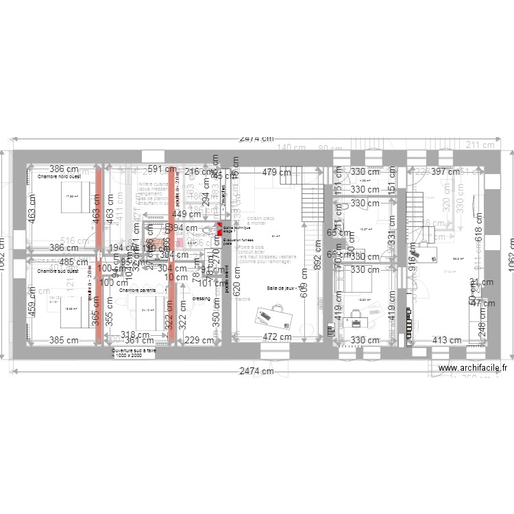 Coublevie projet 2 chambres et parents grenier v4. Plan de 0 pièce et 0 m2