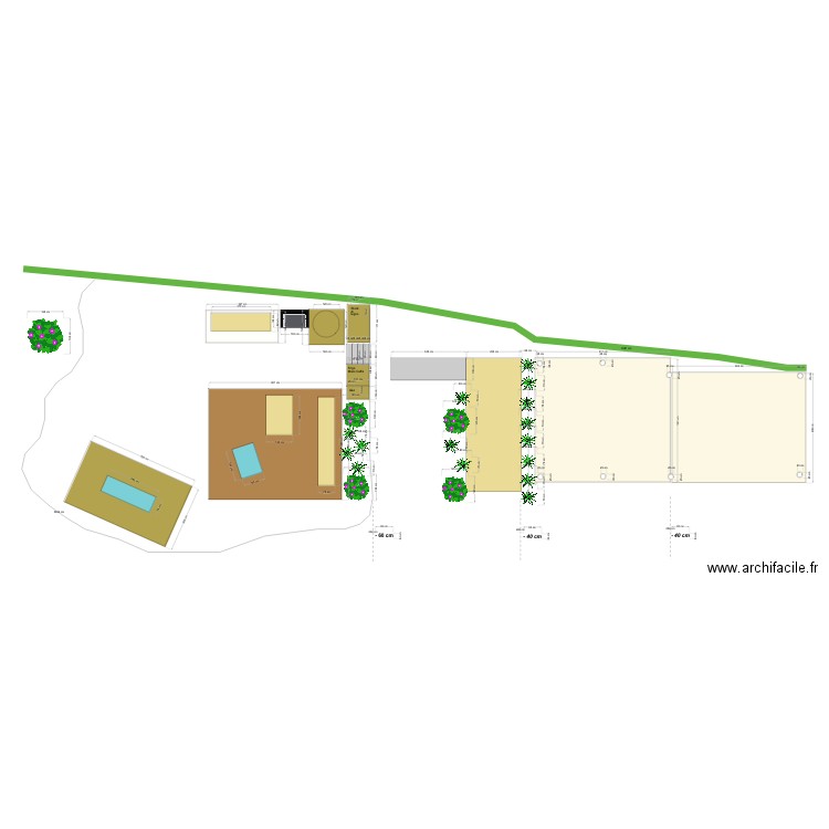 implantation cuisine_parking. Plan de 0 pièce et 0 m2