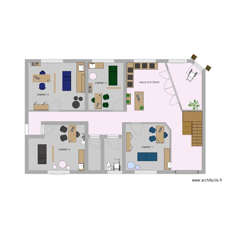 Centre médical RDC (partie cabinet). Plan de 0 pièce et 0 m2