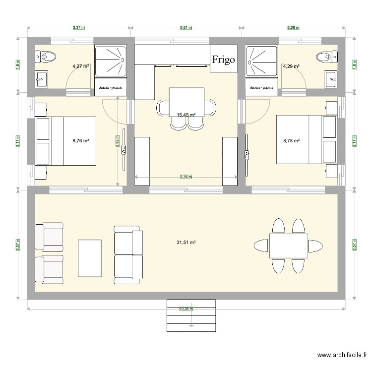 Cottage. Plan de 0 pièce et 0 m2