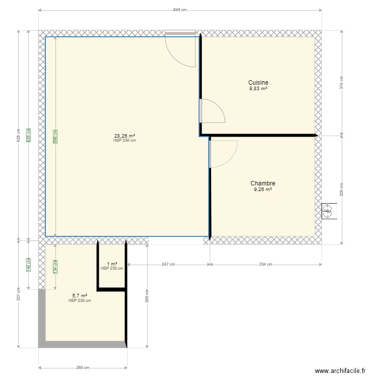 RIBBES. Plan de 0 pièce et 0 m2