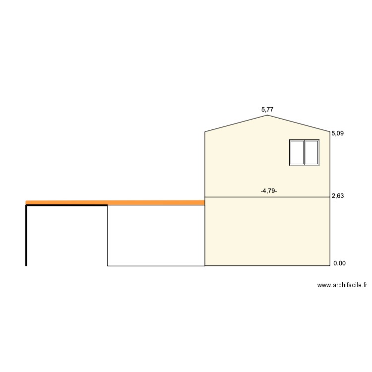 extension volx façade nord. Plan de 0 pièce et 0 m2