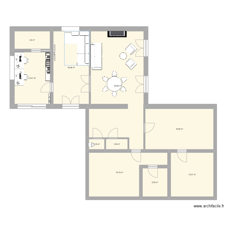 Marcy New juin 2023. Plan de 10 pièces et 135 m2