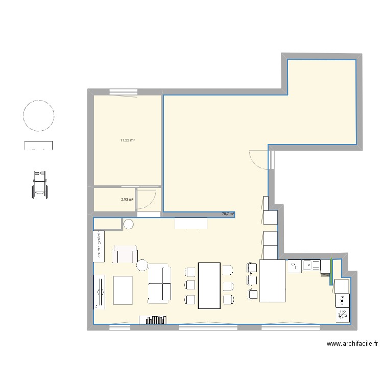 App bous. Plan de 0 pièce et 0 m2