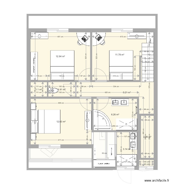 sonim2 etage projet3. Plan de 0 pièce et 0 m2
