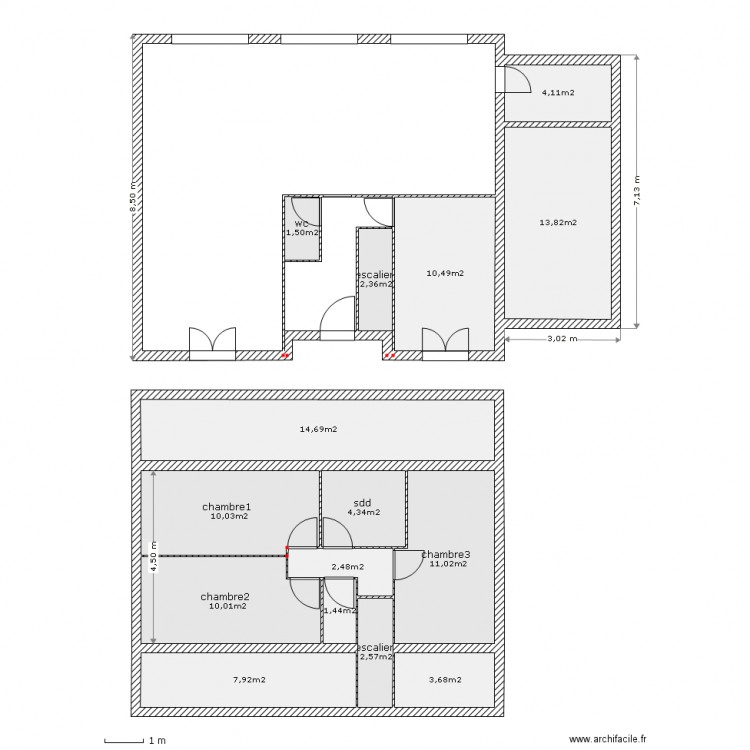 Durande. Plan de 0 pièce et 0 m2