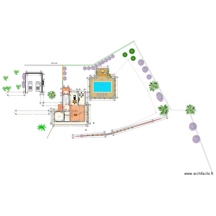 Goldra Terrasse Piscine Future. Plan de 0 pièce et 0 m2