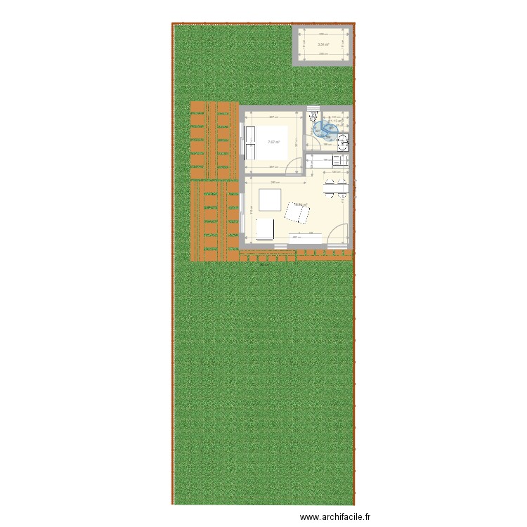 La cabane. Plan de 0 pièce et 0 m2