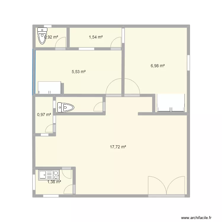 Maison maco. Plan de 7 et 35 m² Maison maco. Plan de 7 et 35 m²