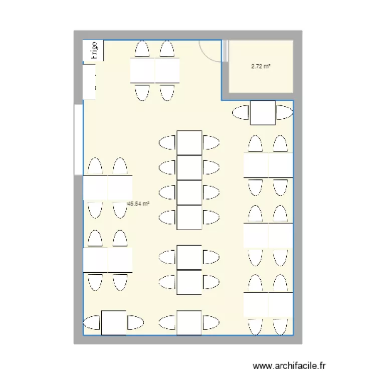 salle de resto. Plan de 