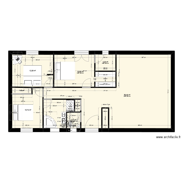 maison 2. Plan de 9 pièces et 110 m2