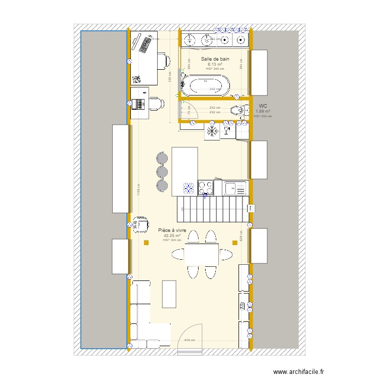 Projet chez nous. Plan de 0 pièce et 0 m2