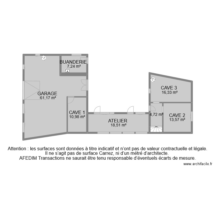 BI 9828 SOUS SOL. Plan de 8 pièces et 134 m2