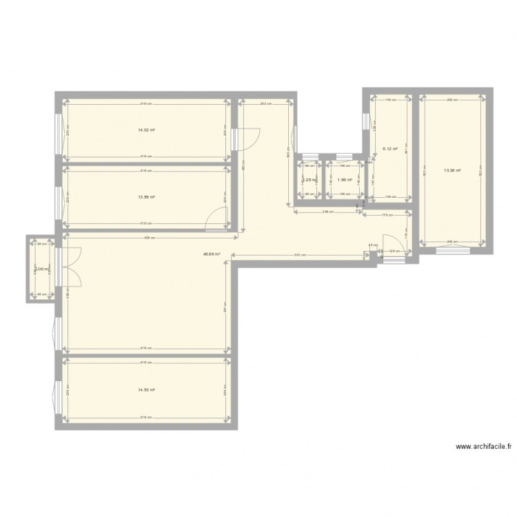 Baross ter 6 pour 4 chambres et bon salon. Plan de 0 pièce et 0 m2