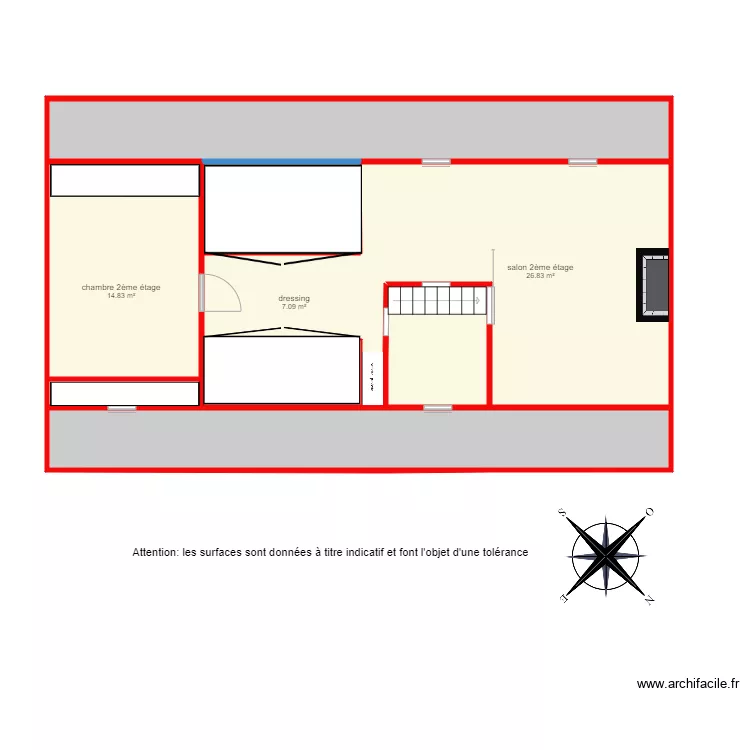 bi3718 2eme &eacute;tage. Plan de 