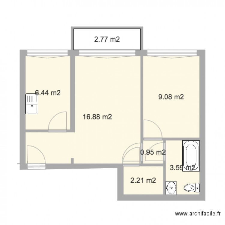 173 Charenton Batiment 3 Etage 12 Porte droite. Plan de 0 pièce et 0 m2