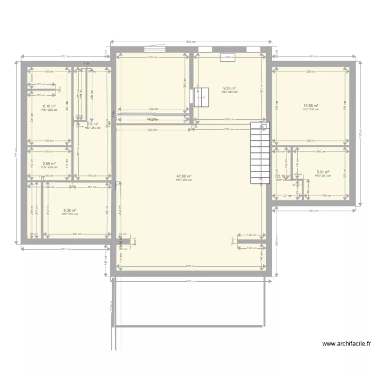 maison &eacute;tage. Plan de 